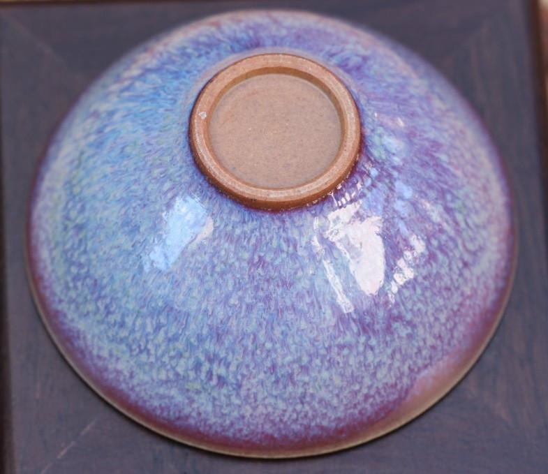 Jun Porcelain Tea Cup Jun Kiln Purple Landscape Impressionist’s Art 75ml