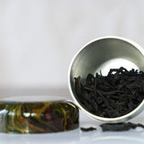 Natural Lacquered Solid Tin Tea Caddy