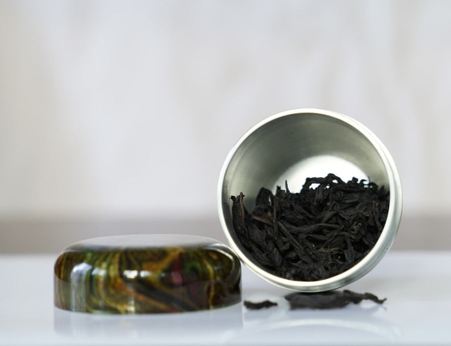 Tea Ware - Lacquered Solid Tin Caddy MeiMei Fine Teas