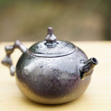 Masterpiece Langgui Jian Shui Purple Clay Teapot Wood-fired Beetle and Leaf