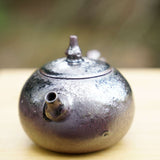 Masterpiece Langgui Jian Shui Purple Clay Teapot Wood-fired Beetle and Leaf