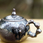 Masterpiece Langgui Jian Shui Purple Clay Teapot Wood-fired Beetle and Leaf