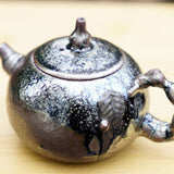 Masterpiece Langgui Jian Shui Purple Clay Teapot Wood-fired Beetle and Leaf