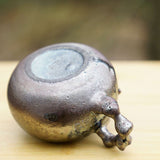 Masterpiece Langgui Jian Shui Purple Clay Teapot Wood-fired Beetle and Leaf