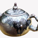 Masterpiece Langgui Jian Shui Purple Clay Teapot Wood-fired Beetle and Leaf