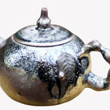 Masterpiece Langgui Jian Shui Purple Clay Teapot Wood-fired Beetle and Leaf
