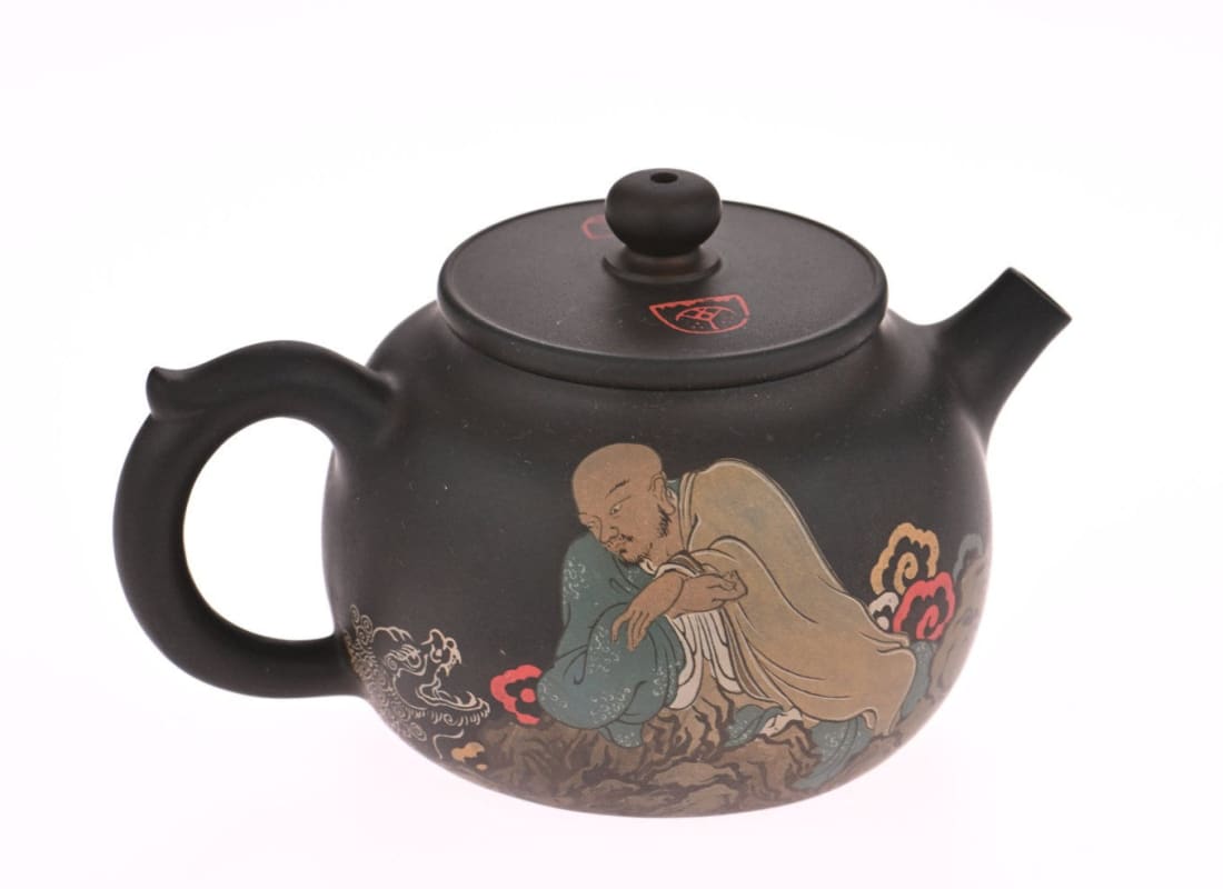Masterpiece Jian Shui Clay Monk and Dragon Teapot