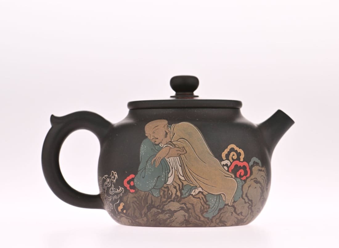 Masterpiece Jian Shui Clay Monk and Dragon Teapot