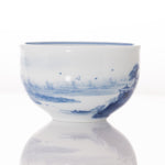 Masterpiece Jingdezhen Blue and White Porcelain Tea Bowl Distant Mountain Landscape
