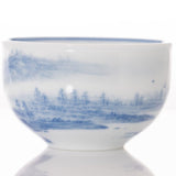 Masterpiece Jingdezhen Blue and White Porcelain Tea Bowl Distant Mountain Landscape