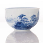 Masterpiece Jingdezhen Blue and White Porcelain Tea Bowl Distant Mountain Landscape