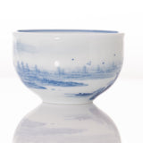 Masterpiece Jingdezhen Blue and White Porcelain Tea Bowl Distant Mountain Landscape