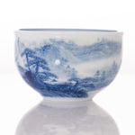 Masterpiece Jingdezhen Blue and White Porcelain Tea Bowl Distant Mountain Landscape