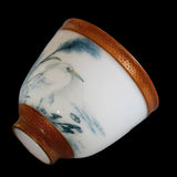 Masterpiece Jingdezhen Wucai Porcelain Gold Banded Wucai Prosperity Teacup