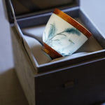 Masterpiece Jingdezhen Wucai Porcelain Gold Banded Wucai Prosperity Teacup