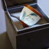 Masterpiece Jingdezhen Wucai Porcelain Gold Banded Wucai Prosperity Teacup