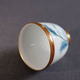 Masterpiece Jingdezhen Wucai Porcelain Gold Banded Wucai Prosperity Teacup