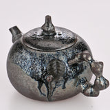 Masterpiece Langgui Jian Shui Purple Clay Teapot Wood-fired Beetle and Leaf