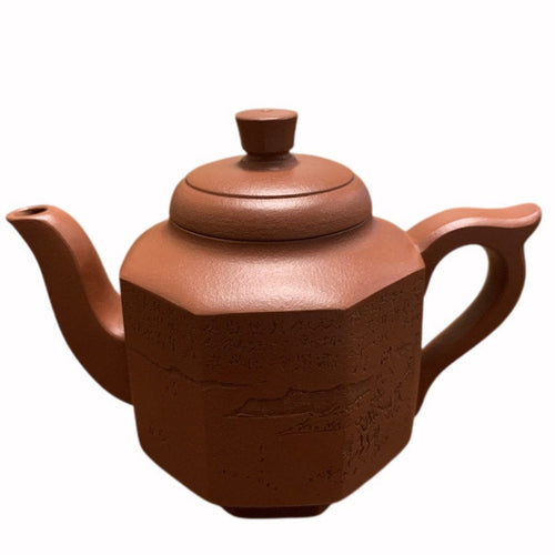 Masterpiece Yixing Zisha Teapot Octagonal Tall-hat Shi Mao Hu