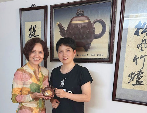 Masterpiece Yixing Zisha Clay-Painting Teapot Ru Ding Zen Happiness