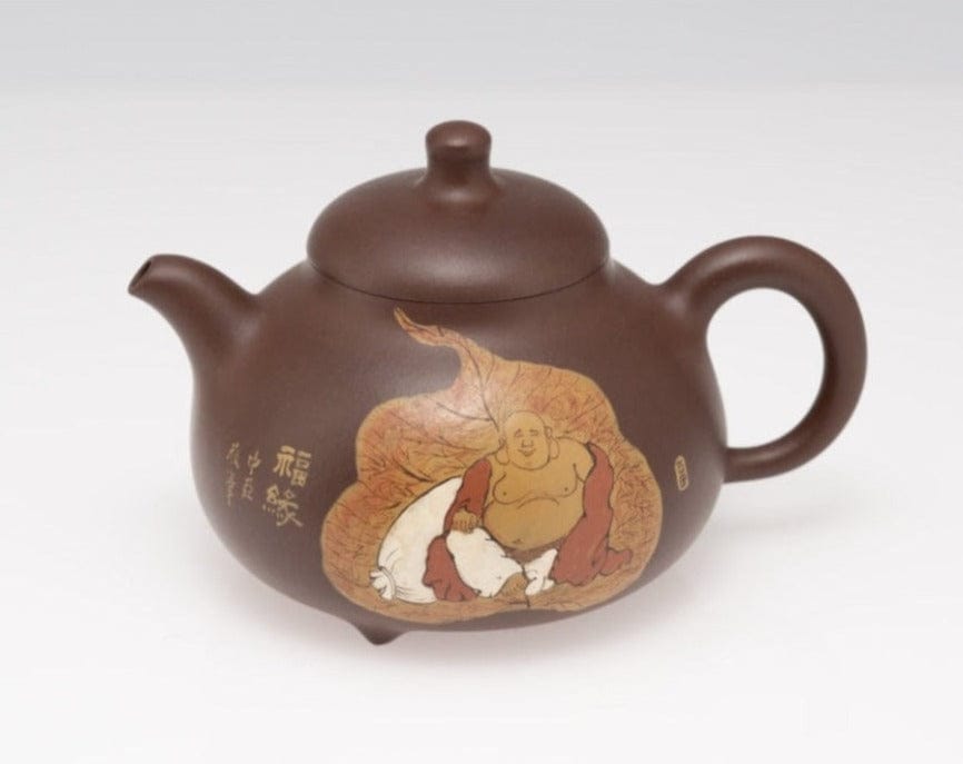 Masterpiece Yixing Zisha Clay-Painting Teapot Ru Ding Zen Happiness ...