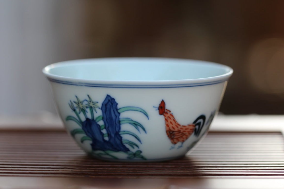 Porcelain Chicken Cup Replica of Ming Dynasty Chenghua Mark