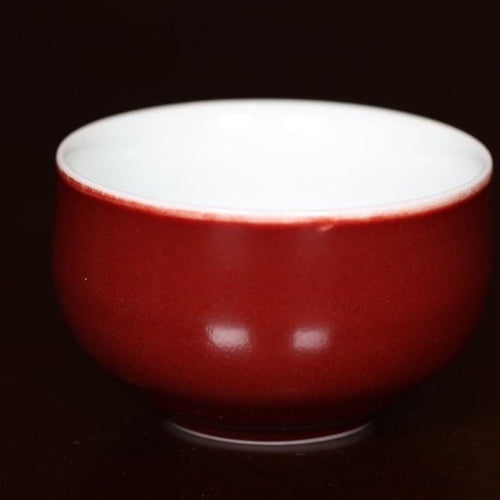 Jingdezhen Porcelain Tea Cup Red Glazed
