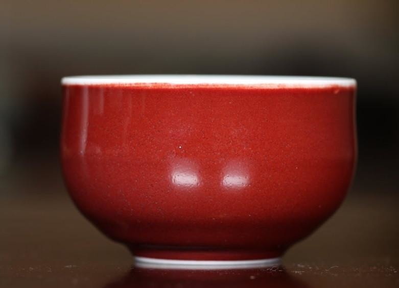 Jingdezhen Porcelain Tea Cup Red Glazed