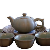 Ru Kiln Porcelain Sunflower Teapot with optional Matching Base and Teacup Set