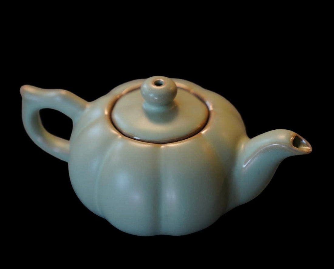 Ru Kiln Porcelain Sunflower Teapot with optional Matching Base and Teacup Set