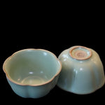 Ru Kiln Porcelain Sunflower Teapot with optional Matching Base and Teacup Set