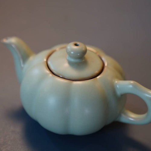 Ru Kiln Porcelain Sunflower Teapot with optional Matching Base and Teacup Set