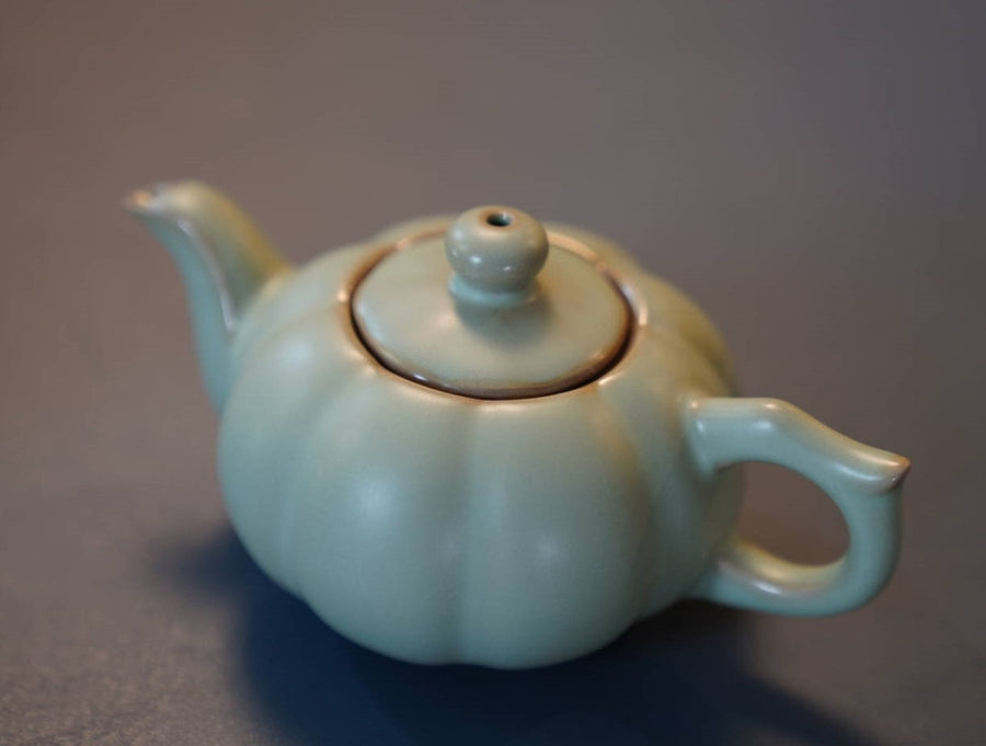 Ru Kiln Porcelain Sunflower Teapot with optional Matching Base and Teacup Set
