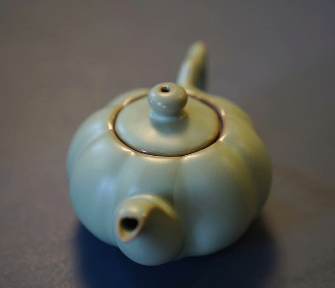 Ru Kiln Porcelain Sunflower Teapot with optional Matching Base and Teacup Set