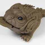 Tea Pet Lucky Toad With Movable Eyes and Rotating Coin Handmade