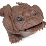 Tea Pet Lucky Toad With Movable Eyes and Rotating Coin Handmade
