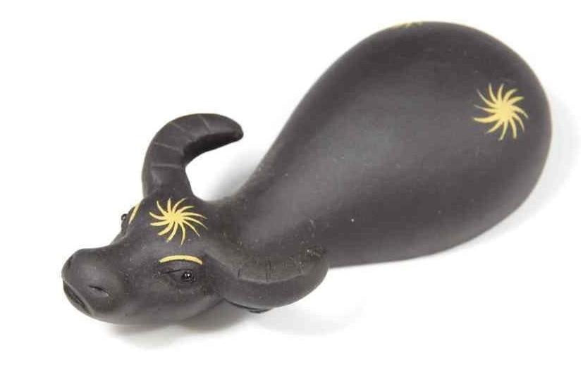 Tea Pet Lucky Water Buffalo Accented with Golden Star