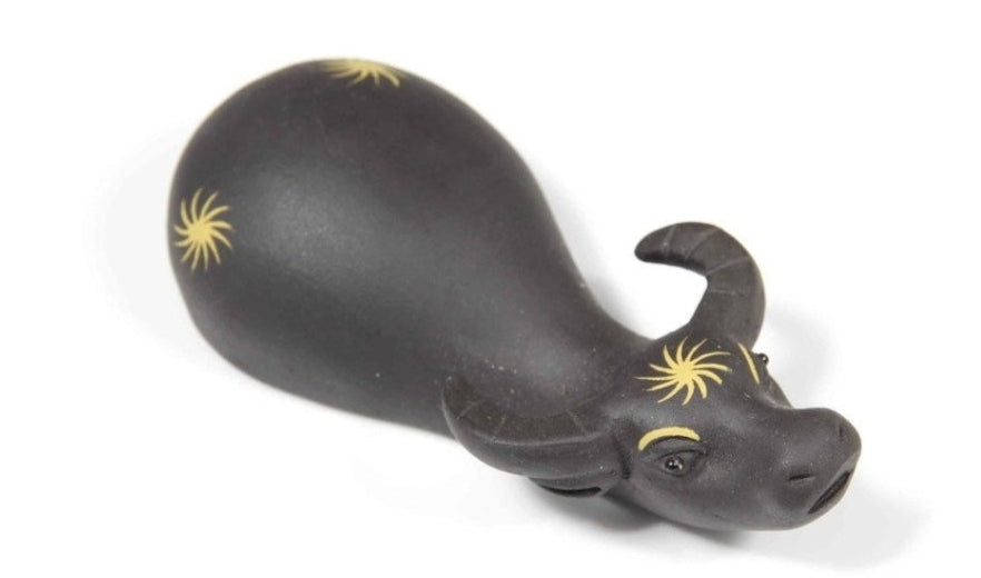 Tea Pet Lucky Water Buffalo Accented with Golden Star