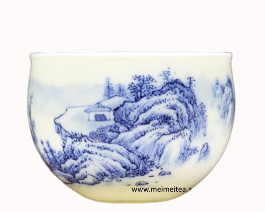 Treasure Blue and White Porcelain Teacup Masterpiece Landscape