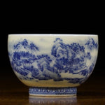 Jingdezhen Treasure Blue and White Porcelain Teacup Elaborate Landscape