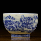 Jingdezhen Treasure Blue and White Porcelain Teacup Elaborate Landscape