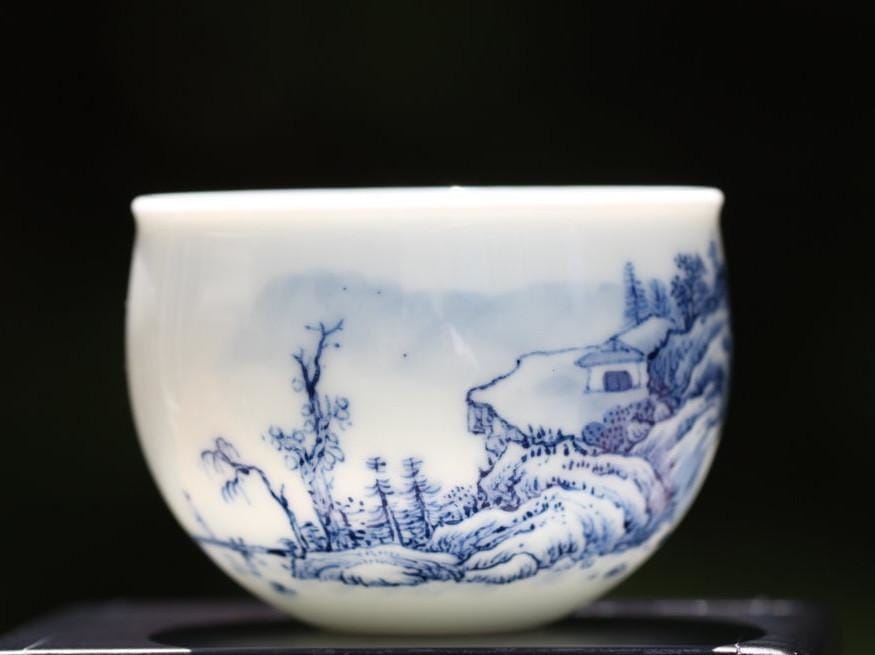 Treasure Blue and White Porcelain Teacup Masterpiece Landscape – Meimei ...