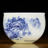Treasure Blue and White Porcelain Teacup Masterpiece Landscape