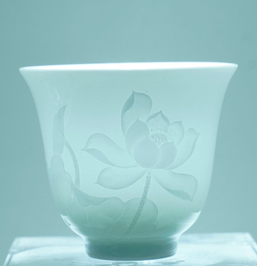 Tea Ware - Treasure Jingdezhen White Porcelain Tea Cup Bell Shape