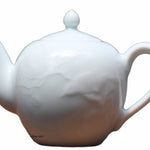Treasure Jingdezhen White Porcelain Teapot Bird and Moon Relief