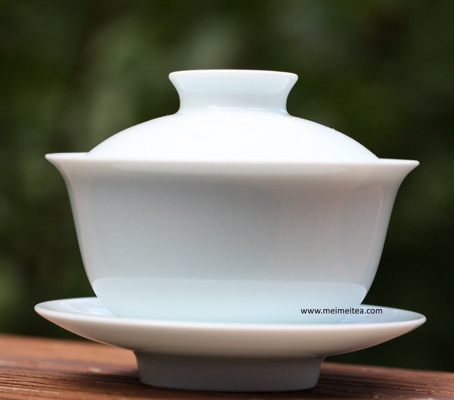 Tea Ware - Treasure Yingqing White Porcelain Gaiwan Buddha’s Belly -