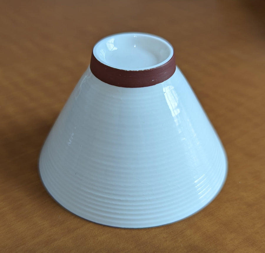 Tea Ware - White Porcelain Gongfu Cup Bowl Hat Shape MeiMei Fine Teas