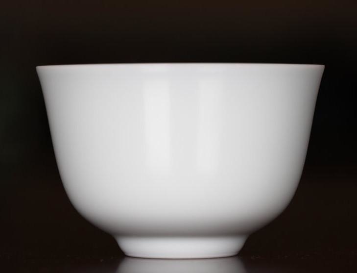 White Porcelain Tea Cup Ying Qing Handcrafted 80 ml