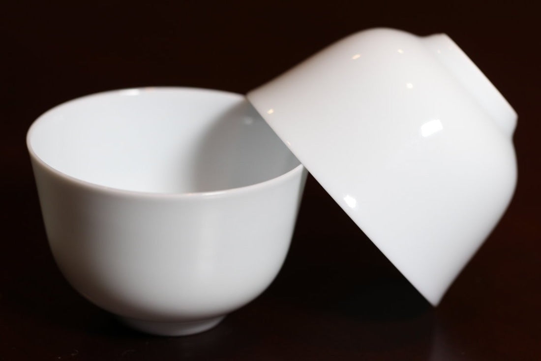 White Porcelain Tea Cup Ying Qing Handcrafted 80 ml