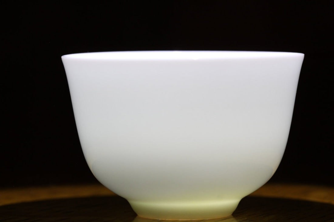White Porcelain Tea Cup Ying Qing Handcrafted 80 ml